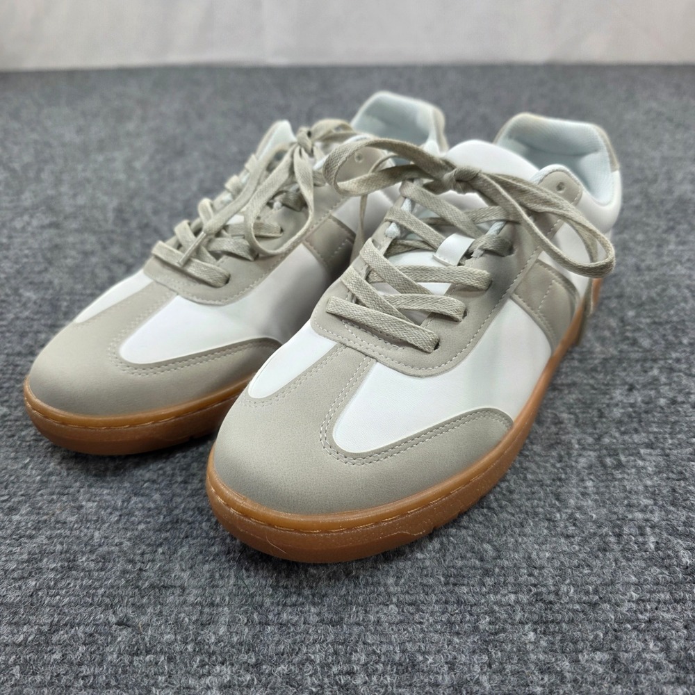 32 Degrees Cool Women Casual Sneakers White Beige Gum Sole Lace Up Size 9‎